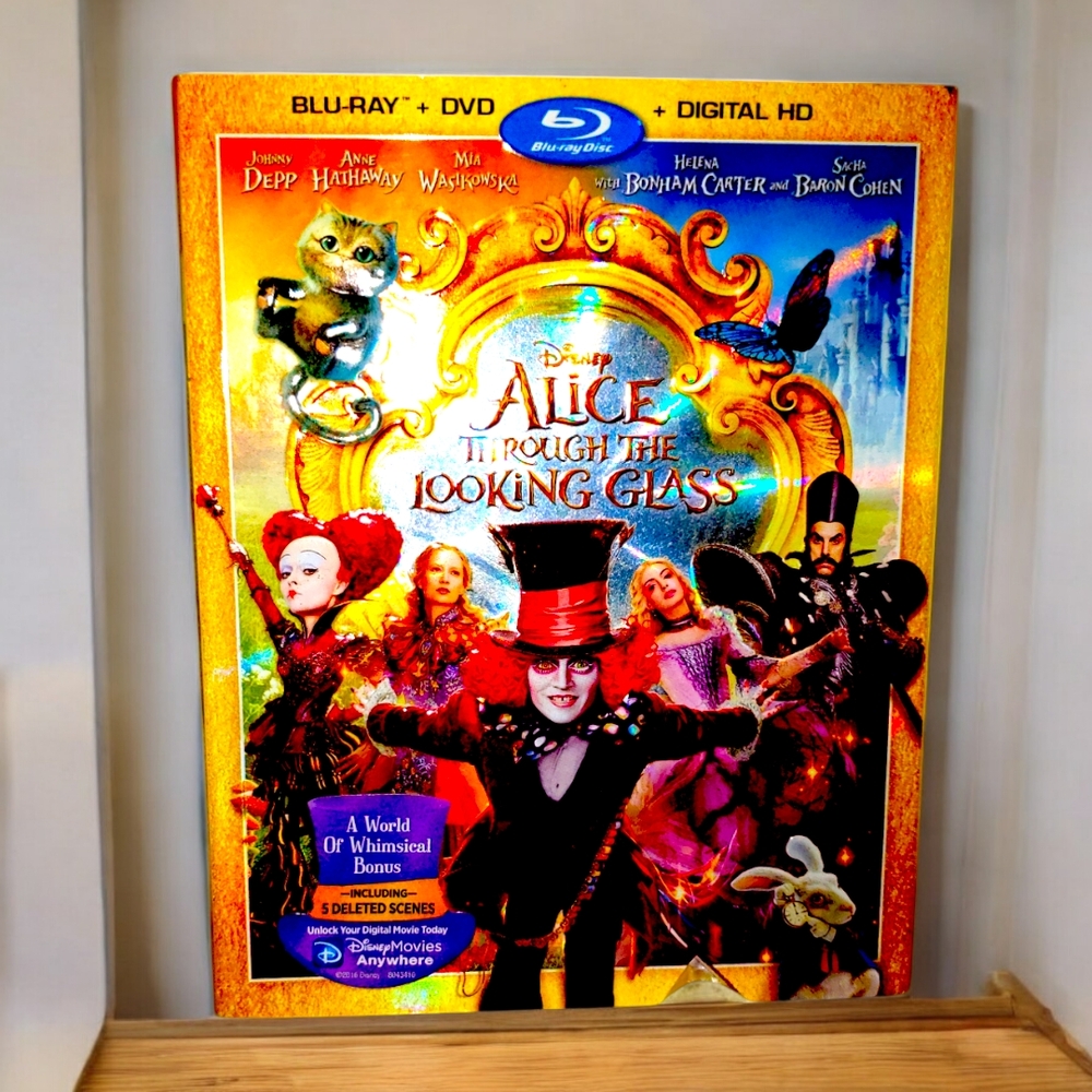 NEW Sealed Disney 2016 "Alice Through the Looking Glass" Blu-ray DVD 2- Disc Set